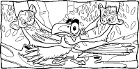 A coloring page of the lion king